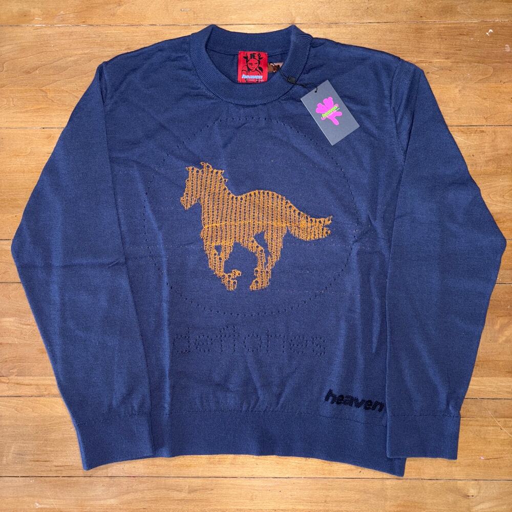Heaven by Marc Jacobs Deftones White Pony Knit Sweater SZ M